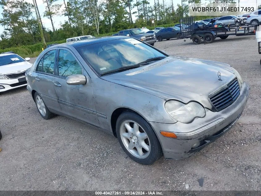 2004 Mercedes-Benz C 240 VIN: WDBRF61J14E017493 Lot: 40427261