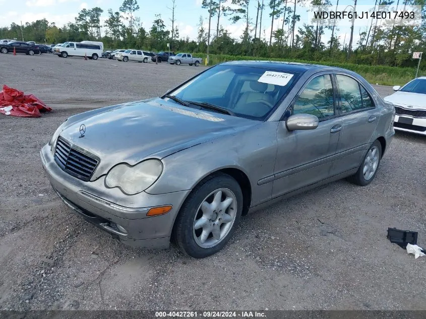 2004 Mercedes-Benz C 240 VIN: WDBRF61J14E017493 Lot: 40427261