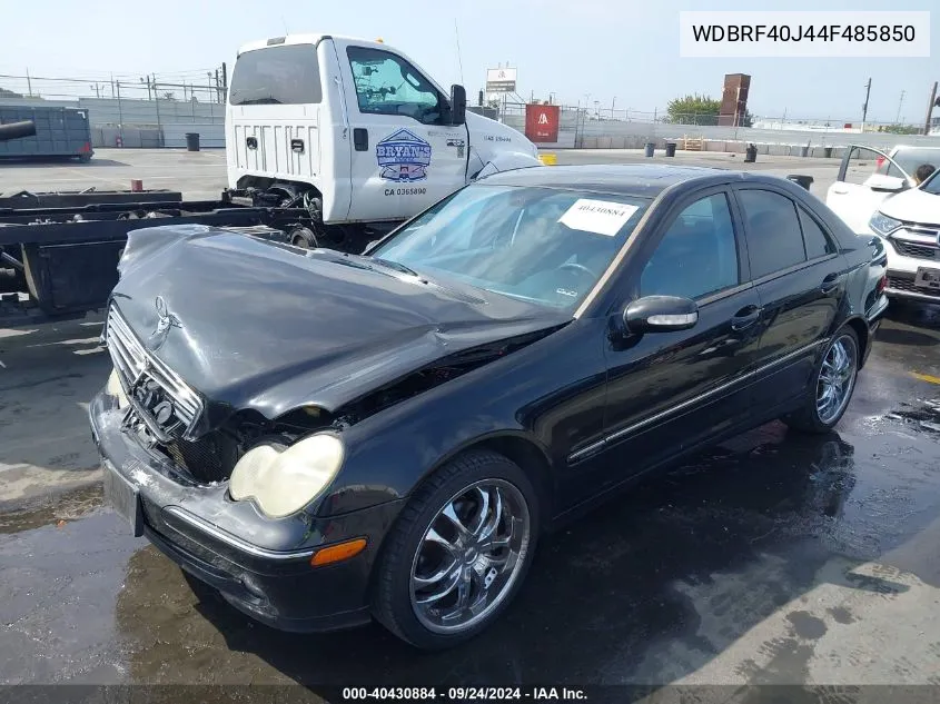 2004 Mercedes-Benz C 230 Kompressor Sport/Sport VIN: WDBRF40J44F485850 Lot: 40430884