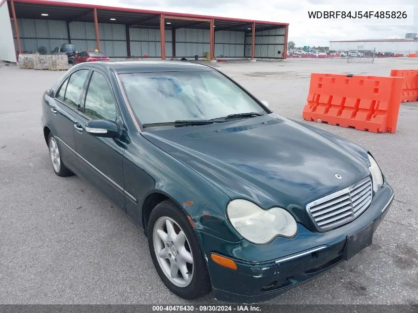 2004 Mercedes-Benz C 320 4Matic VIN: WDBRF84J54F485826 Lot: 40475430