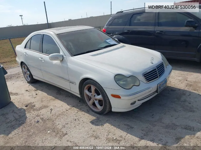 2004 Mercedes-Benz C 230 Kompressor Sport/Sport VIN: WDBRF40J24F530056 Lot: 40539322