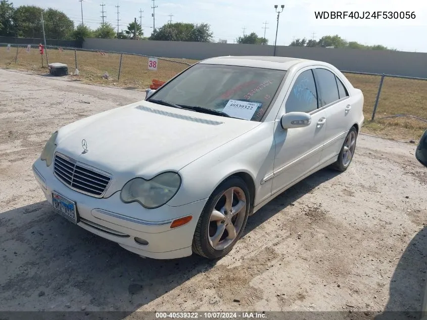 2004 Mercedes-Benz C 230 Kompressor Sport/Sport VIN: WDBRF40J24F530056 Lot: 40539322