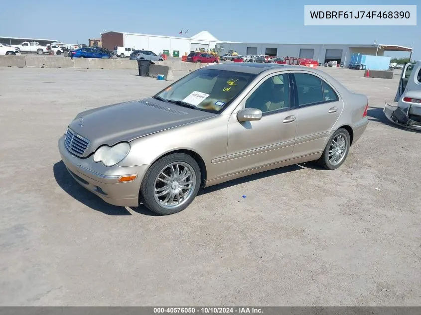 2004 Mercedes-Benz C 240 VIN: WDBRF61J74F468390 Lot: 40576050