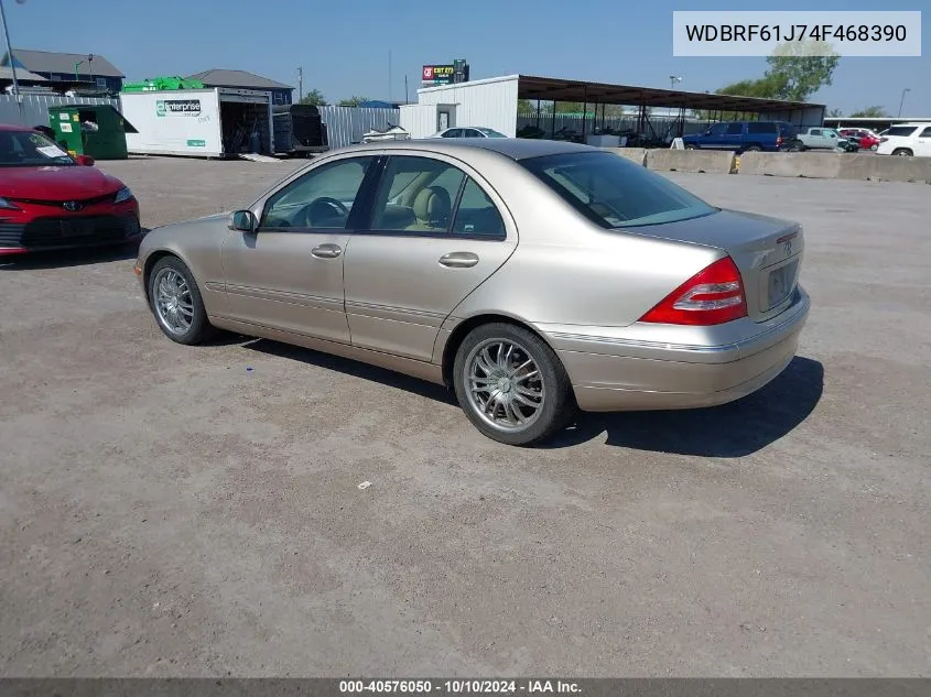 2004 Mercedes-Benz C 240 VIN: WDBRF61J74F468390 Lot: 40576050