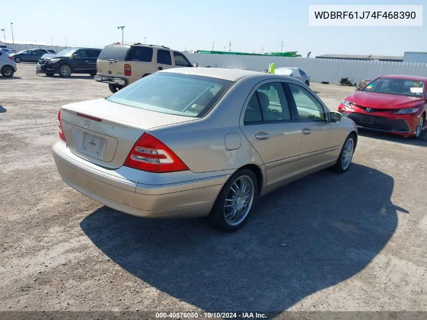 2004 Mercedes-Benz C 240 VIN: WDBRF61J74F468390 Lot: 40576050