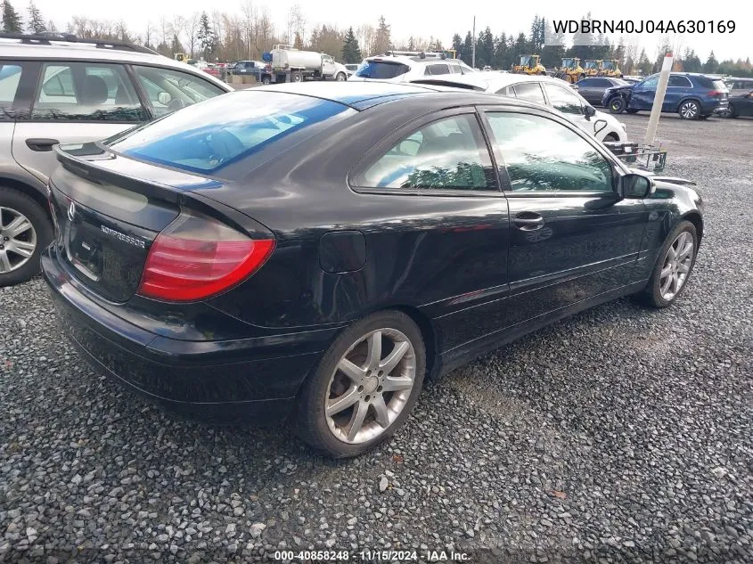 2004 Mercedes-Benz C-Class 1.8L VIN: WDBRN40J04A630169 Lot: 40858248