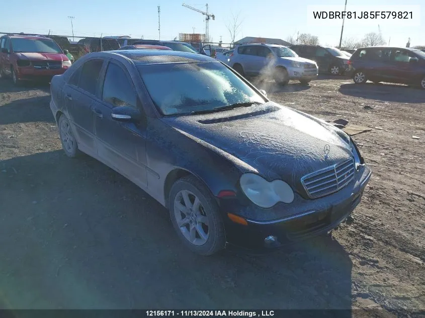 2005 Mercedes-Benz C-Class VIN: WDBRF81J85F579821 Lot: 12156171