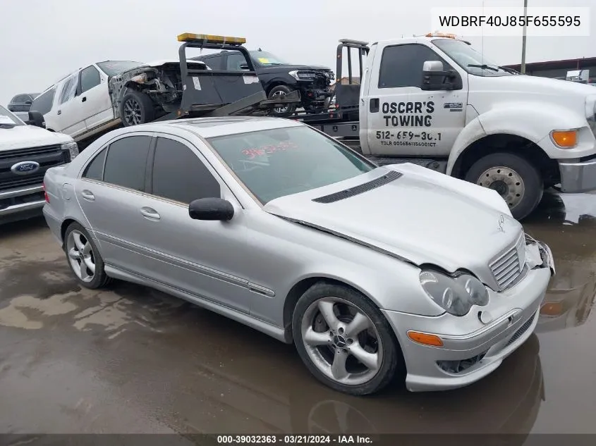 2005 Mercedes-Benz C 230 Kompressor Sport VIN: WDBRF40J85F655595 Lot: 39032363