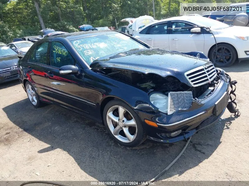 2005 Mercedes-Benz C 230 Kompressor Sport VIN: WDBRF40J05F687201 Lot: 39816920