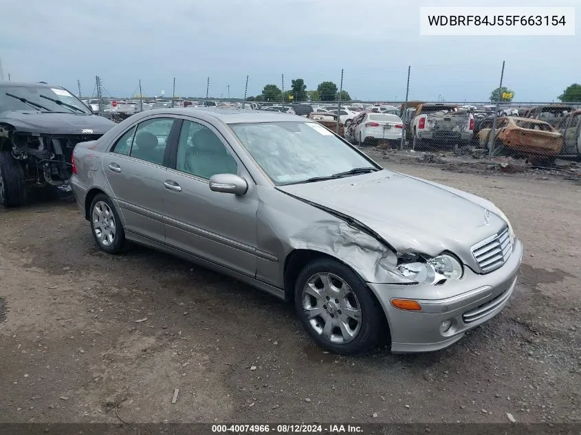 2005 Mercedes-Benz C 320 Luxury 4Matic VIN: WDBRF84J55F663154 Lot: 40074966