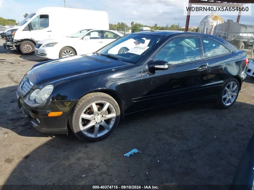 2005 Mercedes-Benz C 230 Kompressor Sport VIN: WDBRN40JX5A654660 Lot: 40374715