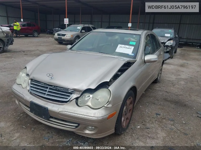 2005 Mercedes-Benz C 240 VIN: WDBRF61J05A796197 Lot: 40395603