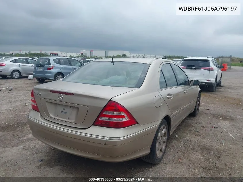 2005 Mercedes-Benz C 240 VIN: WDBRF61J05A796197 Lot: 40395603