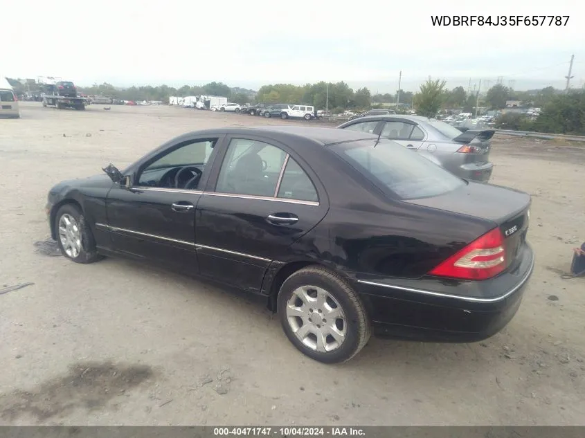 2005 Mercedes-Benz C 320 Luxury 4Matic VIN: WDBRF84J35F657787 Lot: 40471747