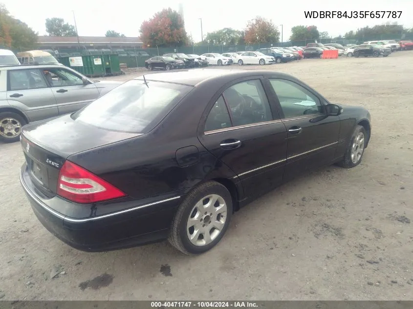 2005 Mercedes-Benz C 320 Luxury 4Matic VIN: WDBRF84J35F657787 Lot: 40471747