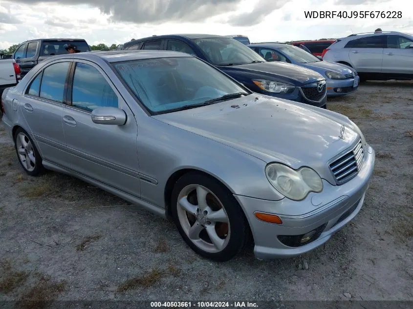 2005 Mercedes-Benz C 230 Kompressor Sport VIN: WDBRF40J95F676228 Lot: 40503661