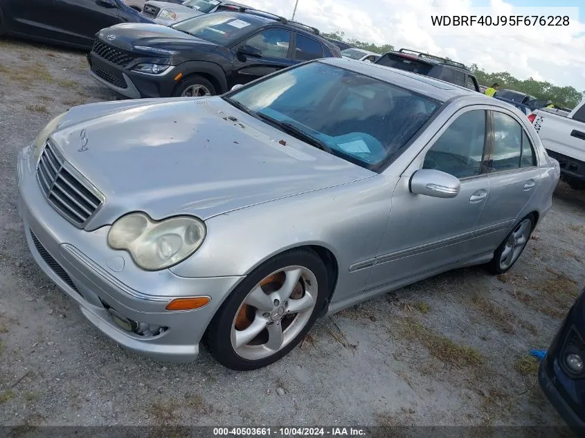 2005 Mercedes-Benz C 230 Kompressor Sport VIN: WDBRF40J95F676228 Lot: 40503661