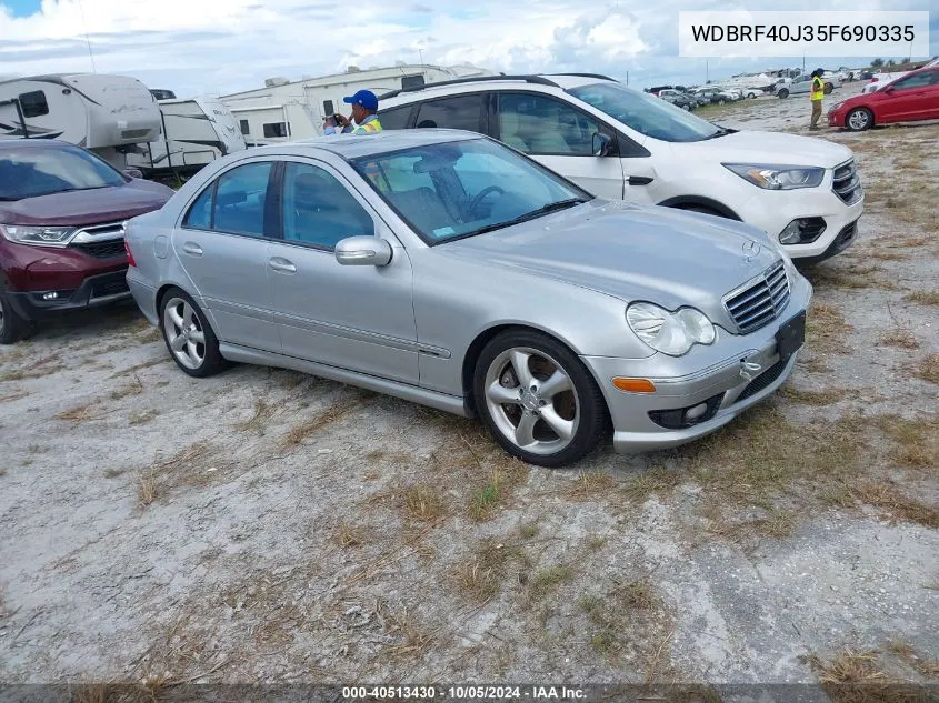 2005 Mercedes-Benz C 230K Sport Sedan VIN: WDBRF40J35F690335 Lot: 40513430