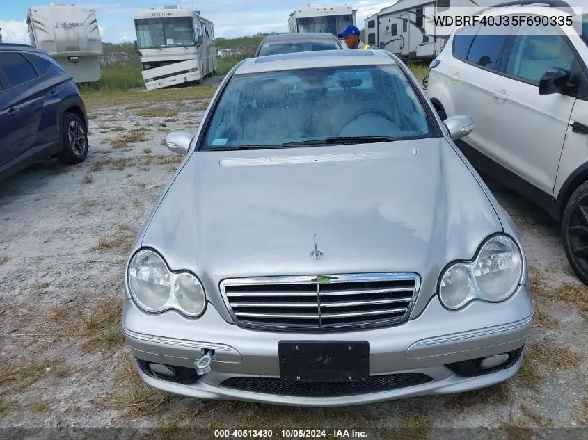 2005 Mercedes-Benz C 230K Sport Sedan VIN: WDBRF40J35F690335 Lot: 40513430