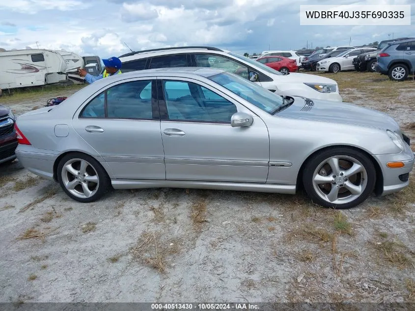 2005 Mercedes-Benz C 230K Sport Sedan VIN: WDBRF40J35F690335 Lot: 40513430