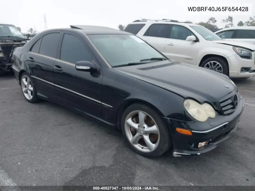 2005 Mercedes-Benz C 230 Kompressor Sport VIN: WDBRF40J65F654428 Lot: 40527347