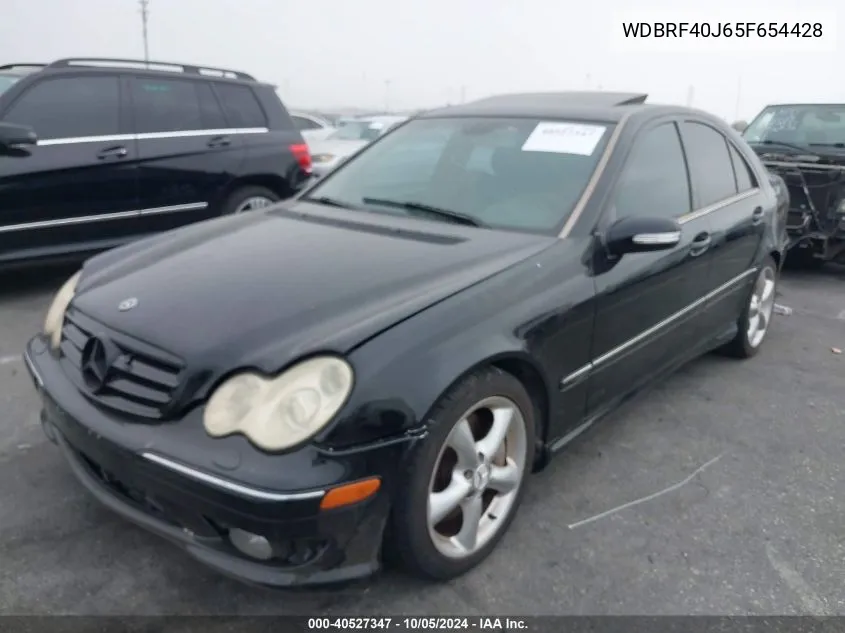 2005 Mercedes-Benz C 230 Kompressor Sport VIN: WDBRF40J65F654428 Lot: 40527347