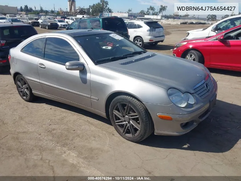 2005 Mercedes-Benz C 320 Sport VIN: WDBRN64J75A654427 Lot: 40576294