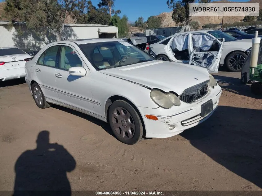 2005 Mercedes-Benz C 240 VIN: WDBRF61J05F574830 Lot: 40654055