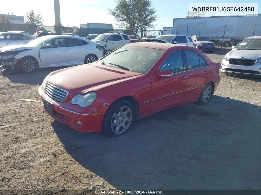 2005 Mercedes-Benz C 240 Luxury 4Matic VIN: WDBRF81J65F642480 Lot: 40654072