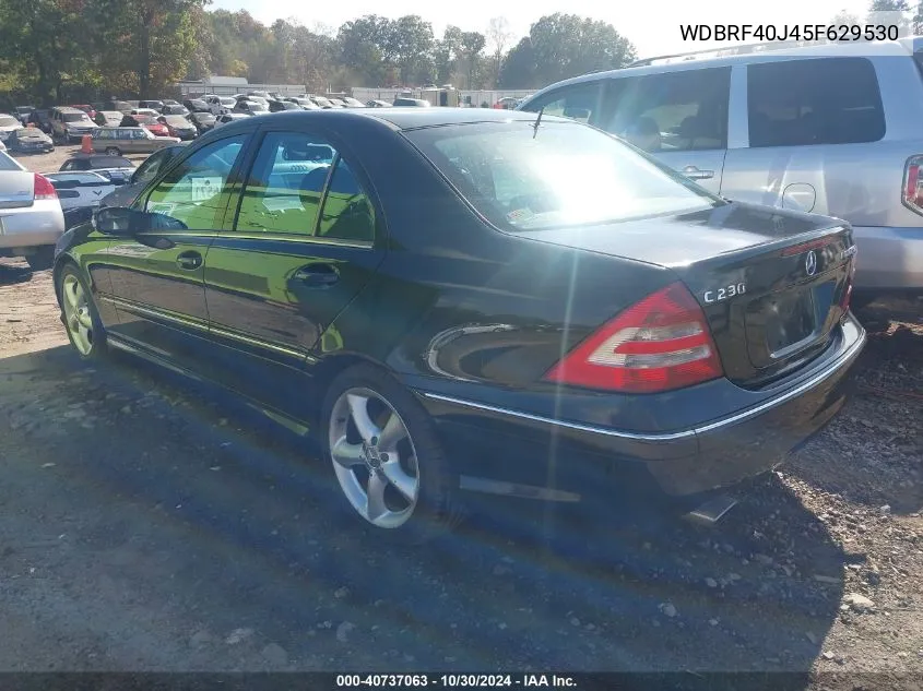 2005 Mercedes-Benz C 230 Kompressor Sport VIN: WDBRF40J45F629530 Lot: 40737063