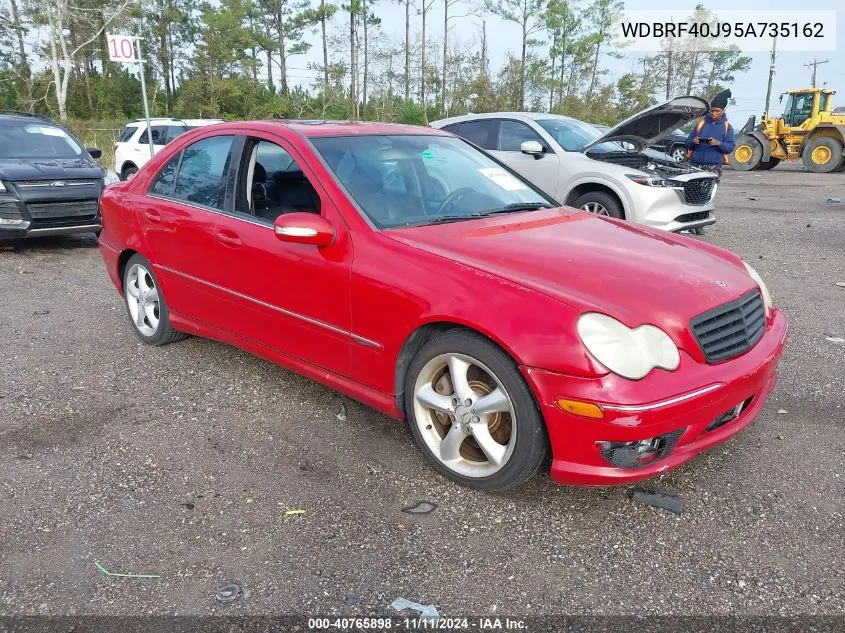 2005 Mercedes-Benz C 230K Sport Sedan VIN: WDBRF40J95A735162 Lot: 40765898