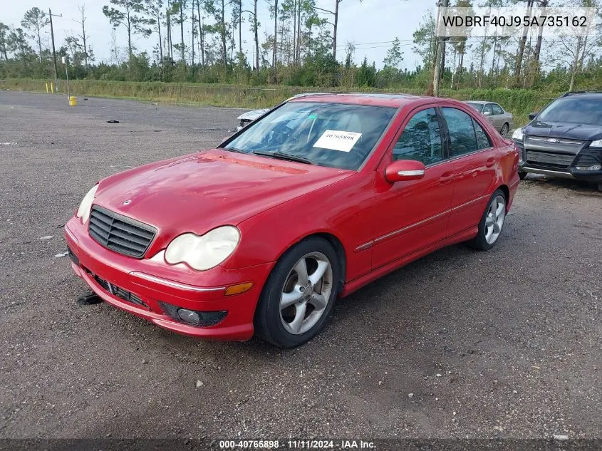 2005 Mercedes-Benz C 230K Sport Sedan VIN: WDBRF40J95A735162 Lot: 40765898