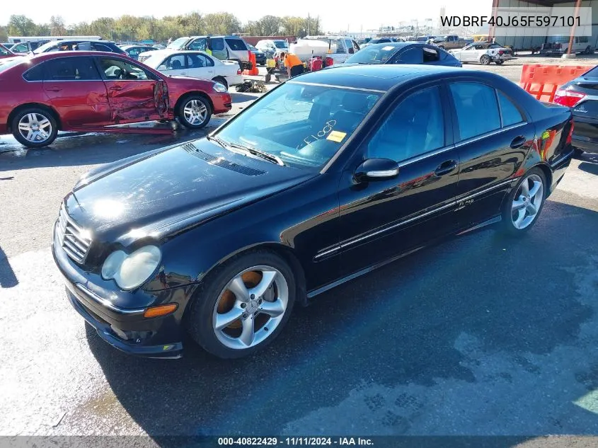 2005 Mercedes-Benz C 230 Kompressor Sport VIN: WDBRF40J65F597101 Lot: 40822429