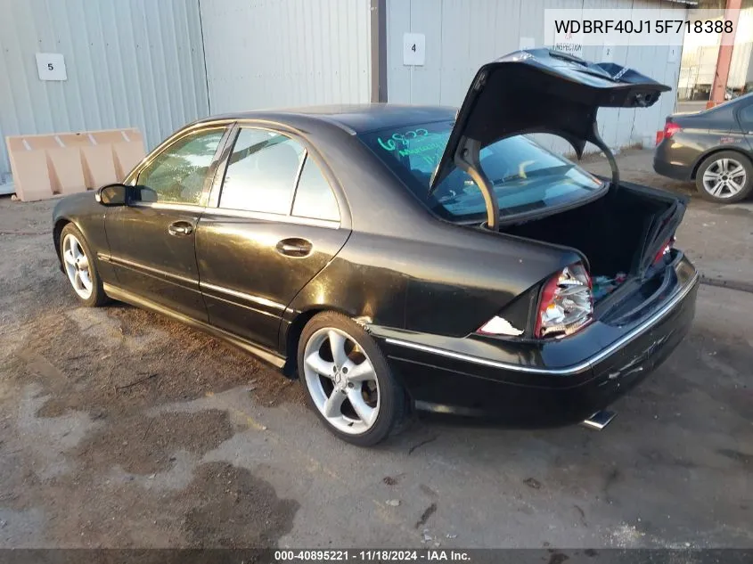 2005 Mercedes-Benz C 230 Kompressor Sport VIN: WDBRF40J15F718388 Lot: 40895221