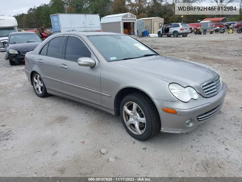 2006 Mercedes-Benz C 280 Luxury 4Matic VIN: WDBRF92H46F812984 Lot: 38107620