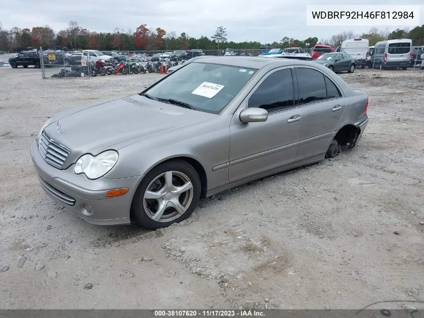 2006 Mercedes-Benz C 280 Luxury 4Matic VIN: WDBRF92H46F812984 Lot: 38107620