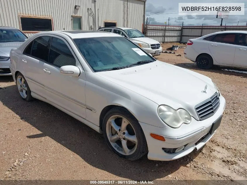 2006 Mercedes-Benz C 230 Sport VIN: WDBRF52H16F828598 Lot: 39545317