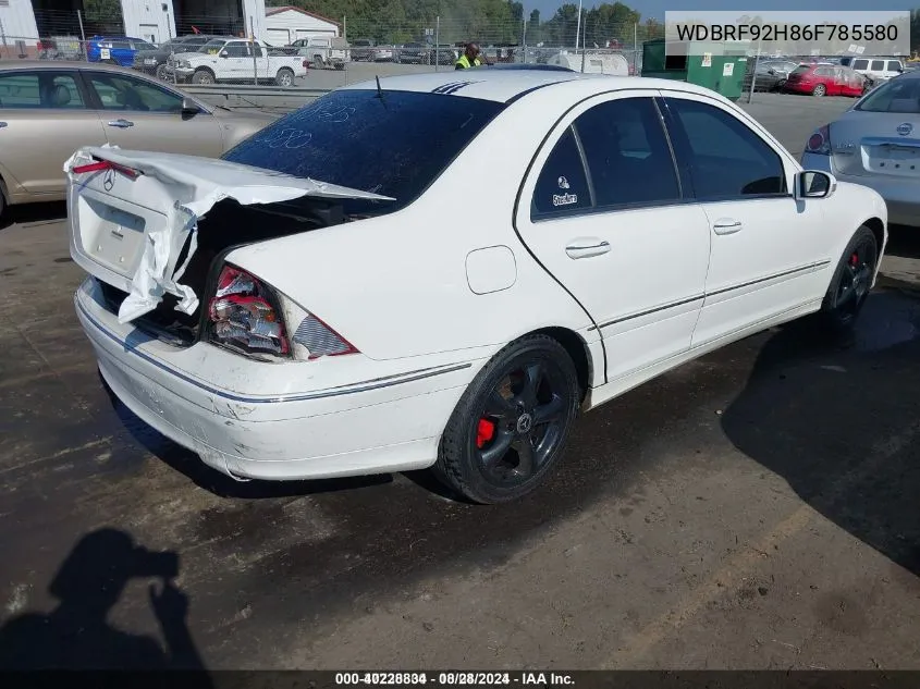 WDBRF92H86F785580 2006 Mercedes-Benz C 280 Luxury 4Matic