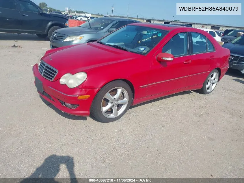 WDBRF52H86A840079 2006 Mercedes-Benz C 230 Sport