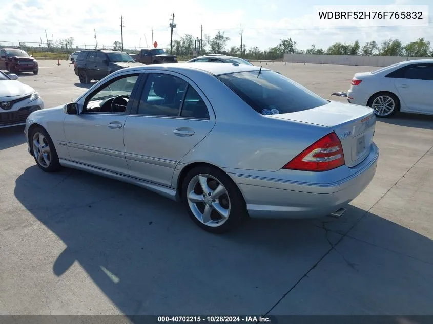 WDBRF52H76F765832 2006 Mercedes-Benz C 230 Sport