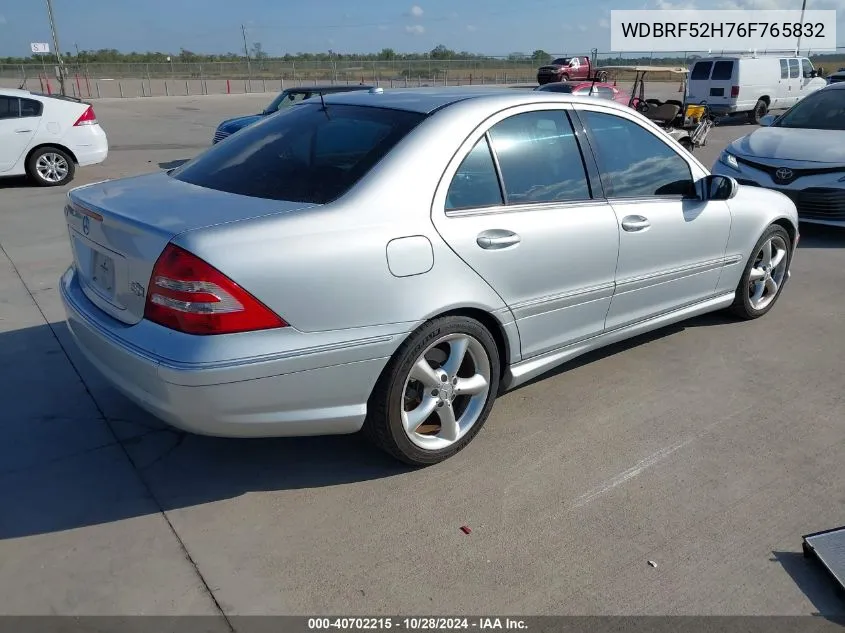 WDBRF52H76F765832 2006 Mercedes-Benz C 230 Sport