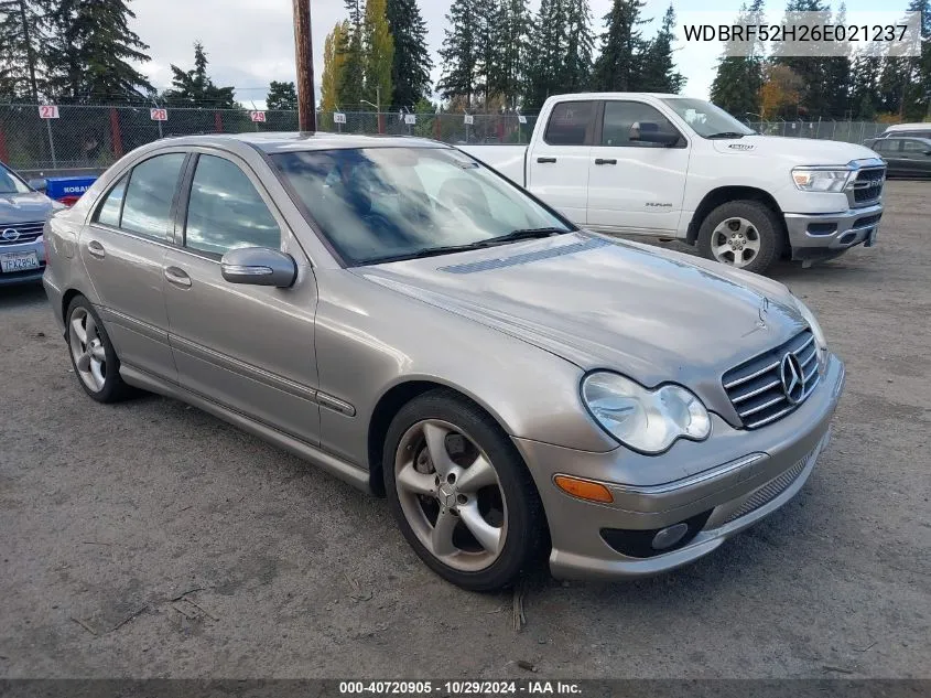 2006 Mercedes-Benz C 230 Sport VIN: WDBRF52H26E021237 Lot: 40720905