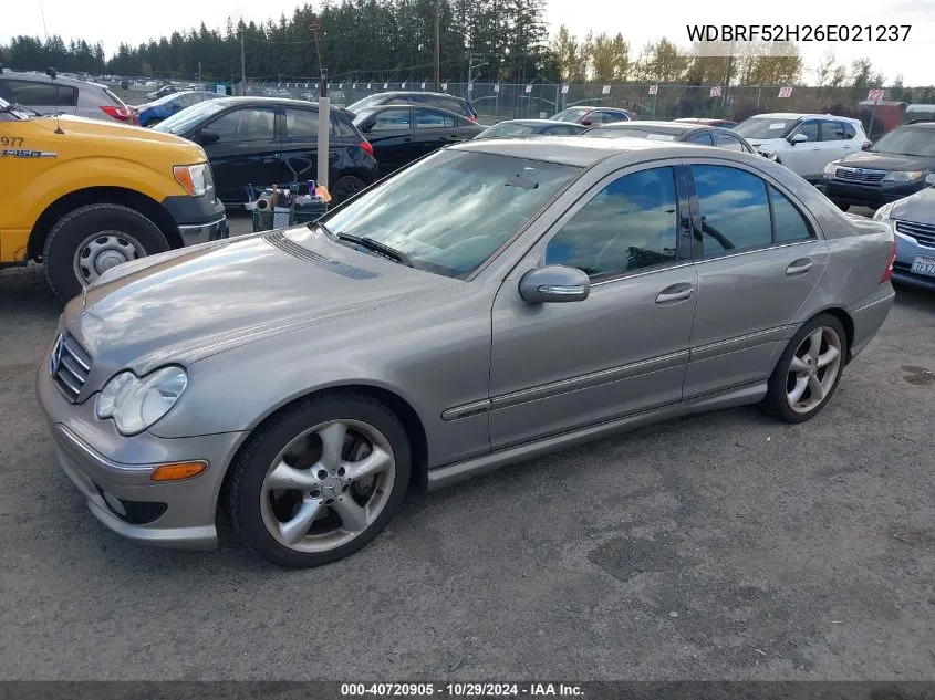 2006 Mercedes-Benz C 230 Sport VIN: WDBRF52H26E021237 Lot: 40720905