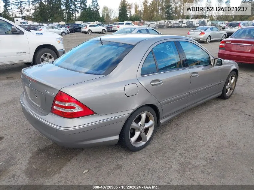 2006 Mercedes-Benz C 230 Sport VIN: WDBRF52H26E021237 Lot: 40720905