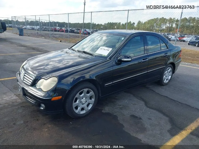 2006 Mercedes-Benz C 280 Luxury VIN: WDBRF54H66A823763 Lot: 40756390