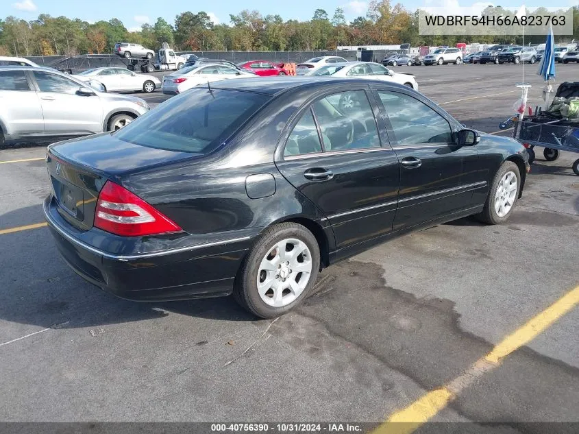 2006 Mercedes-Benz C 280 Luxury VIN: WDBRF54H66A823763 Lot: 40756390