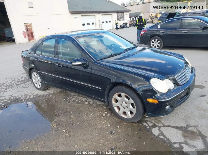 2006 Mercedes-Benz C 280 Luxury 4Matic VIN: WDBRF92H96F749140 Lot: 40799892