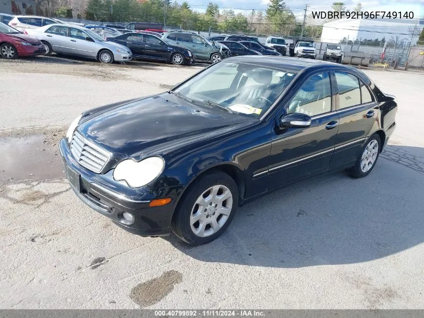 2006 Mercedes-Benz C 280 Luxury 4Matic VIN: WDBRF92H96F749140 Lot: 40799892