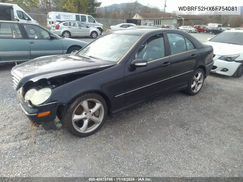 2006 Mercedes-Benz C 230 Sport VIN: WDBRF52HX6F754081 Lot: 40878786