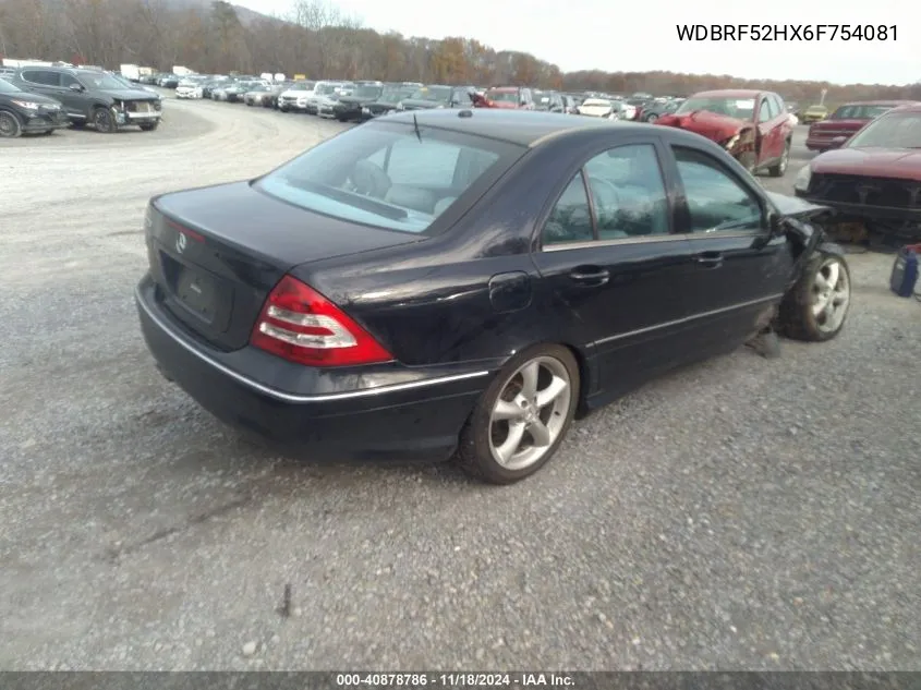 2006 Mercedes-Benz C 230 Sport VIN: WDBRF52HX6F754081 Lot: 40878786